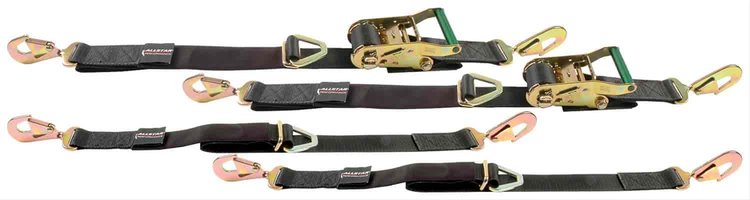 Race Car Tie Down Kit (2) 049-ALL10196 Axle Combo Ratchet Straps