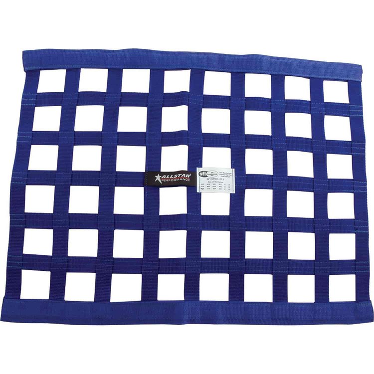 Square Ribbon Window Net Blue