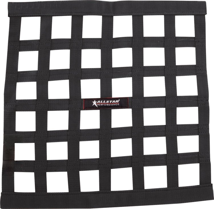 ALL10283 Window Net Ribbon Style 18 x 18 Black Non-SFI