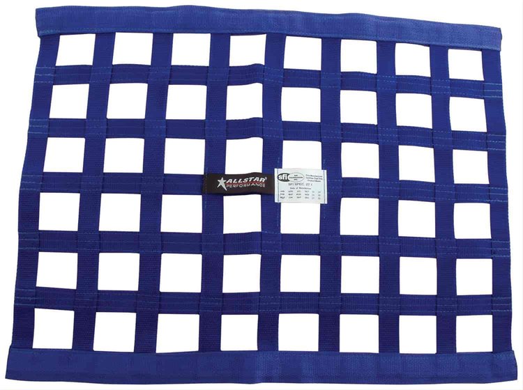 Rectangular Ribbon Window Net Blue