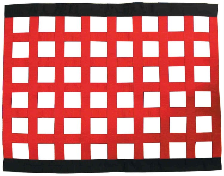 Rectangular Ribbon Window Net Red