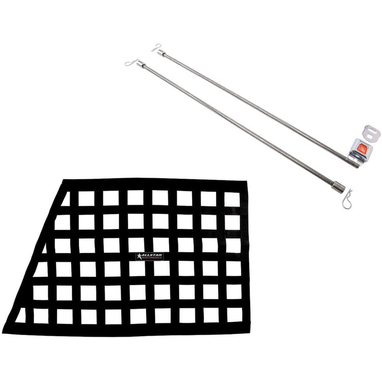 Oblong Window Net Kit Black Net
