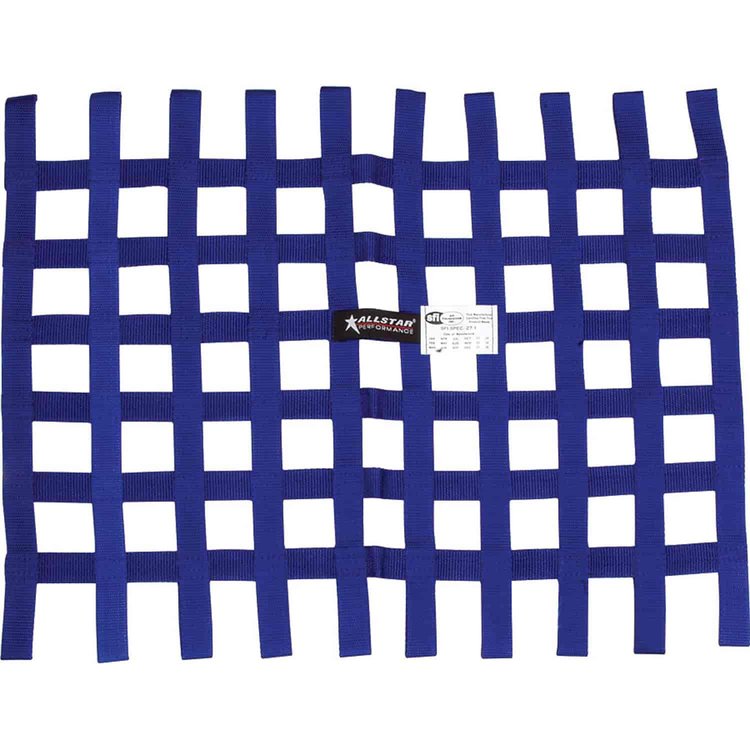 Rectangular Loop-Style Window Net Blue