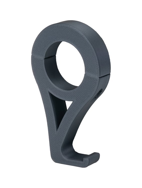Tube Helmet Hook [2-1/4 in. Roll Cage to Hook, 1-3/4 in. ID, Black, Composite]