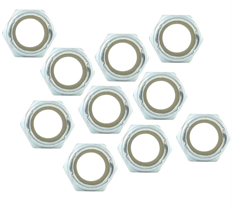 Coarse Thread Hex Nuts Thin With Nylon Inserts 7/16"-14