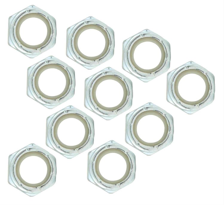 Coarse Thread Hex Nuts Thin With Nylon Inserts 3/4"-10