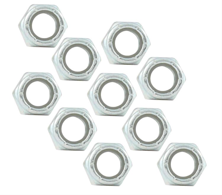 Fine Thread Hex Nuts With Nylon Inserts 3/8"-24