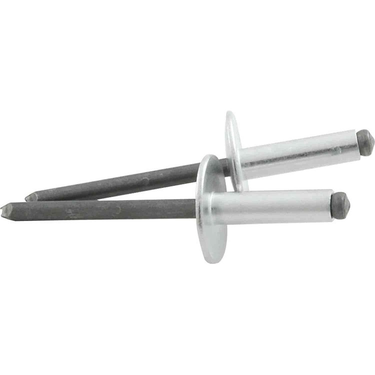 3/16" Large Head Rivets Grip Range: 3/8" - 1/2"