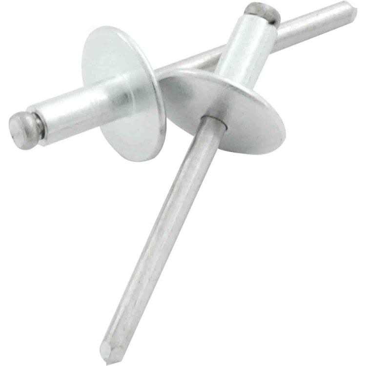 3/16" Large Head Rivets Grip Range: 1/8" - 1/4"