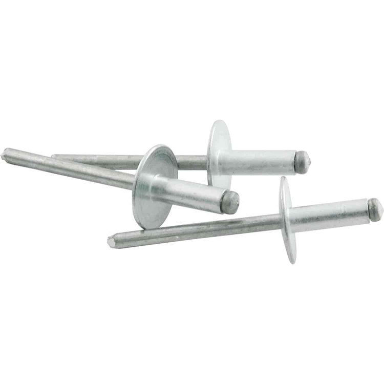 3/16" Large Head Rivets Grip Range: 1/4" - 3/8"