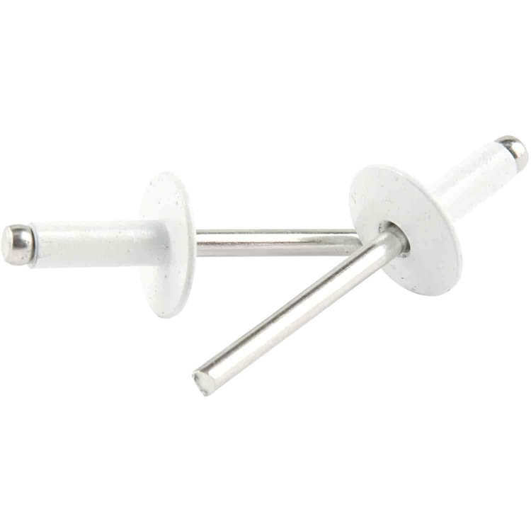 3/16" Large Head Rivets Grip Range: 1/4" - 3/8"