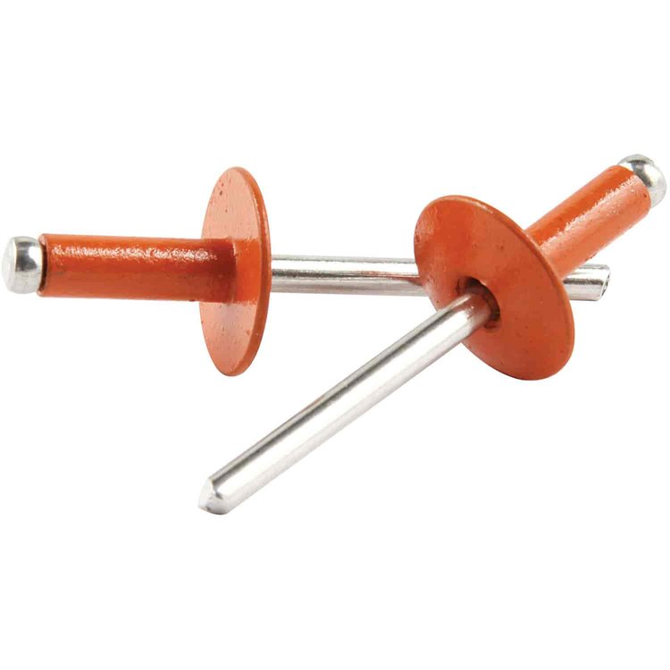 3/16" Large Head Rivets Grip Range: 1/4" - 3/8"