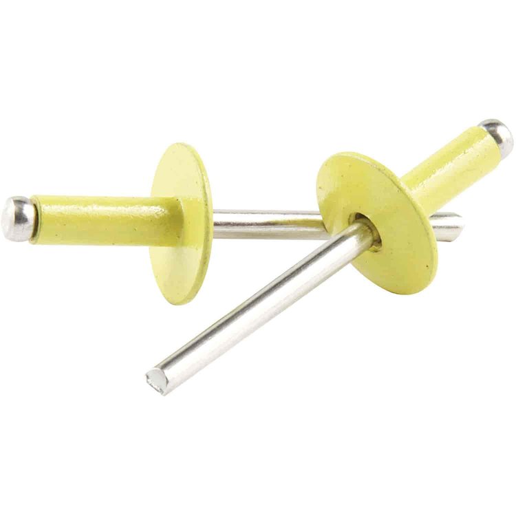3/16" Large Head Rivets Grip Range: 1/4" - 3/8"