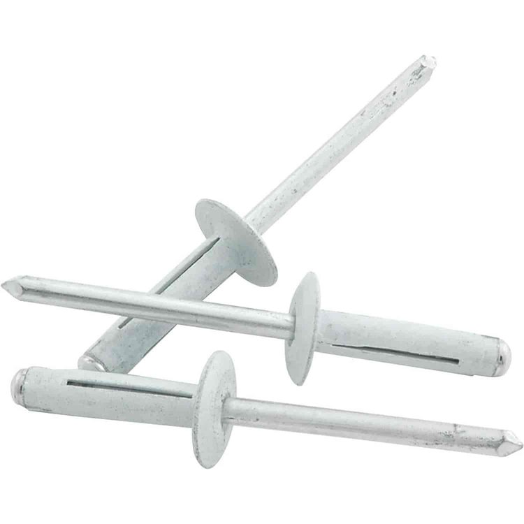 3/16" Tri-Fold Rivets Grip Range: 3/8"