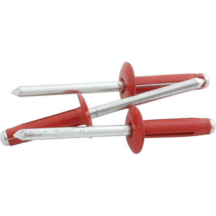 3/16" Tri-Fold Rivets Grip Range: 3/8"