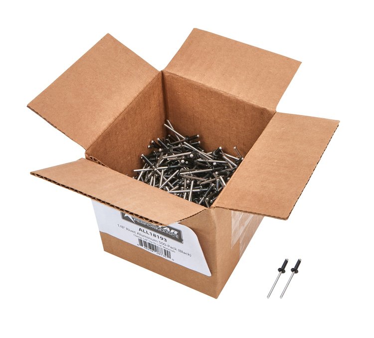 ALL18193 1/8 in. Alum Rivet Black 500pk 1/8 in.-1/4 in.