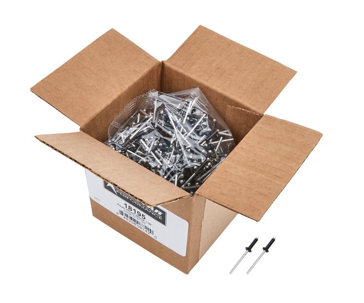 ALL18195 1/8 in. Alum Rivet Black 500pk 5/16 in.-3/8 in.