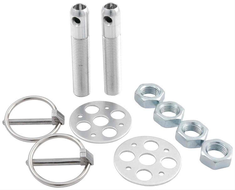 Lightweight Aluminum Hood Pin Kit 1/2" Diameter Pins