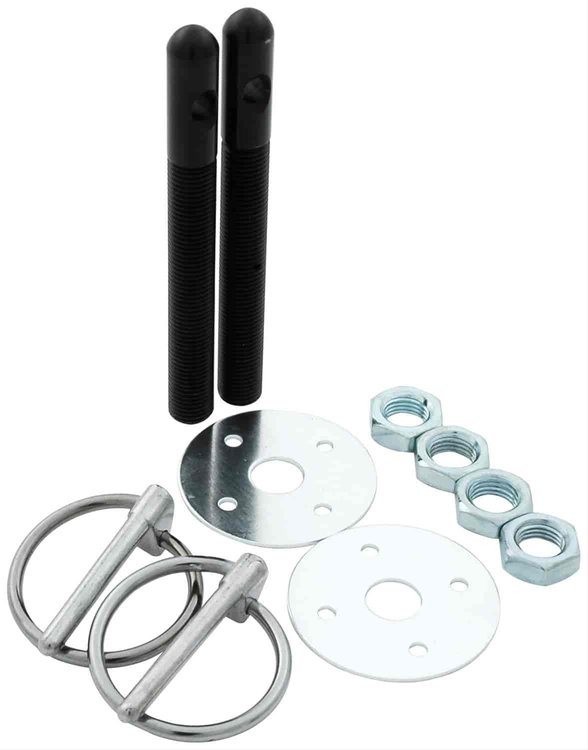 Aluminum Hood Pin Kit 3/8" Kit Black