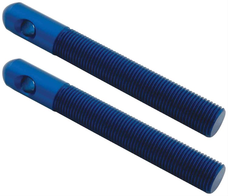 Replacement Aluminum Hood Pins 4" x 1/2" Diameter Pins Blue 2/pkg