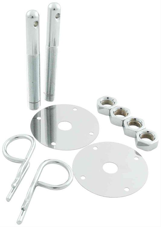 Chrome Steel Hood Pin Kit 5/32" Hairpin Clips