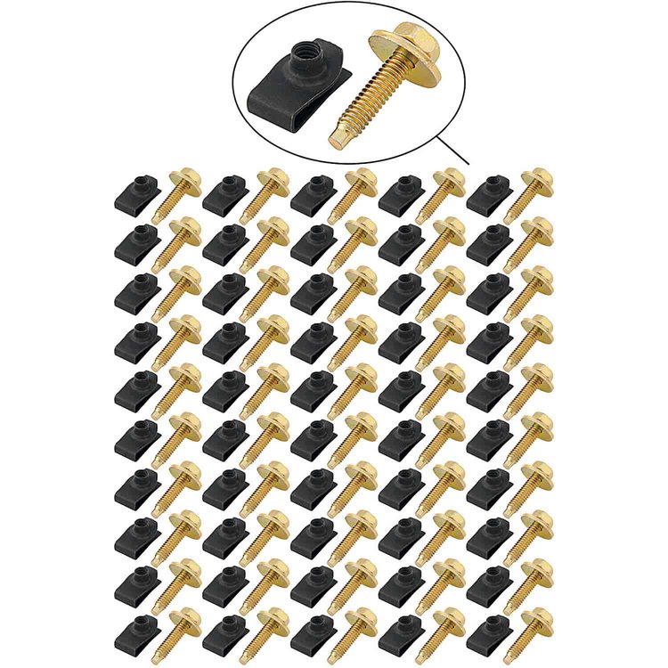 Body Bolt Kit with Clips 1-1/8" Under Head Length