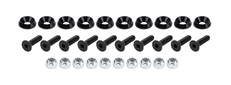 ALL18629 Countersunk Bolts 1/4 in. w/3/4 in. Washer Blk 10 Pack