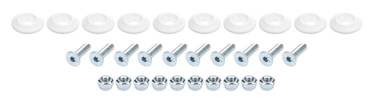 ALL18681 Countersunk Bolt Kit White 10 Pack