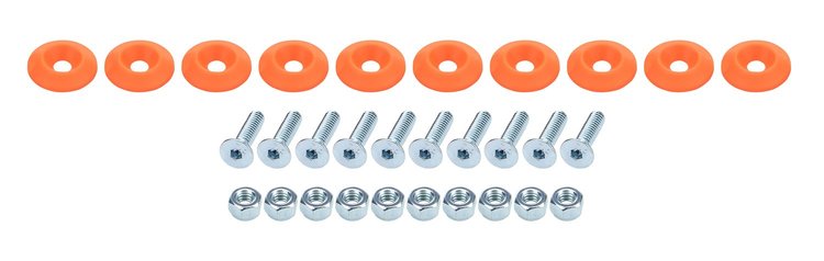 ALL18689 Countersunk Bolt Kit Fluorescent Orange 10 Pack