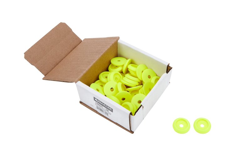 ALL18853-50 Body Bolt Washer Plastic Fluorescent Yellow 50 Pack