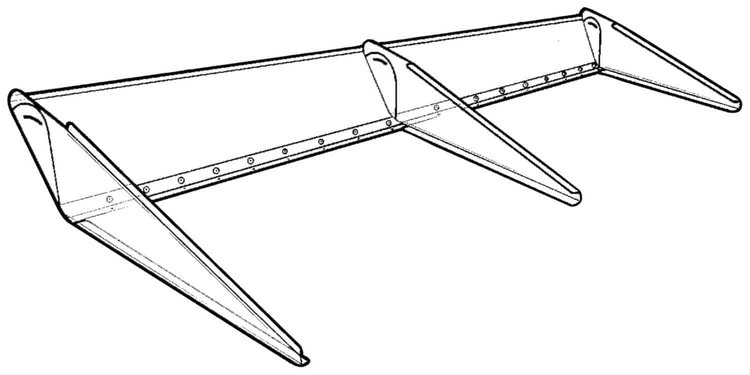 Clear Adjustable Rear Spoiler 6" x 68"