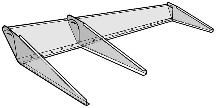 Clear Adjustable Rear Spoiler 5" x 50" Universal Cut-to-Fit