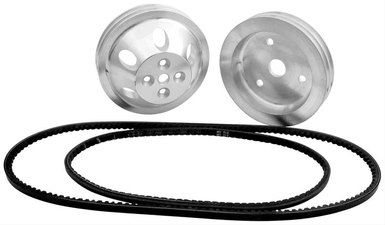 Small Block Chevy 1:1 Ratio Pulley Kit Head Mount