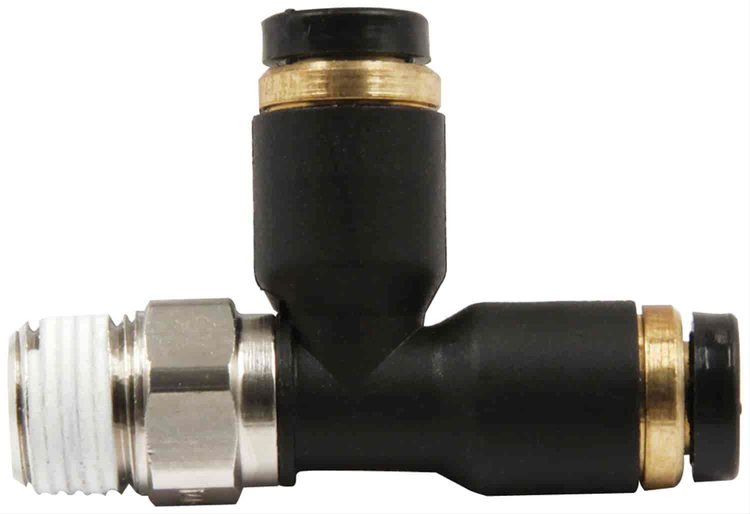 Plastic T (2) Push Lock (1) 1/8" NPT