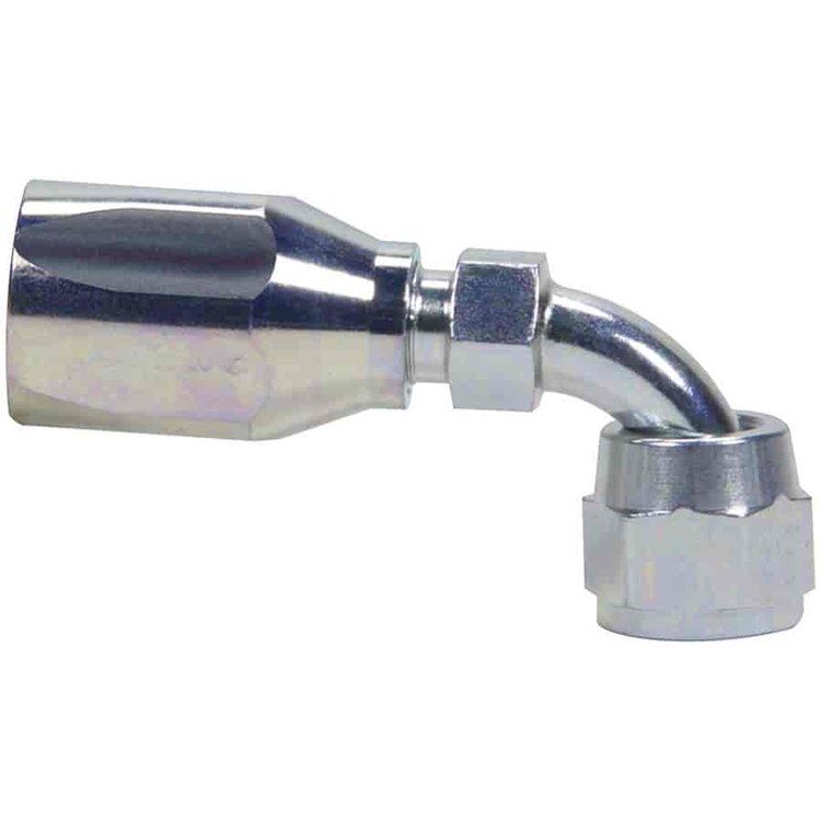 Power Steering Hose End Steel 90 Degree