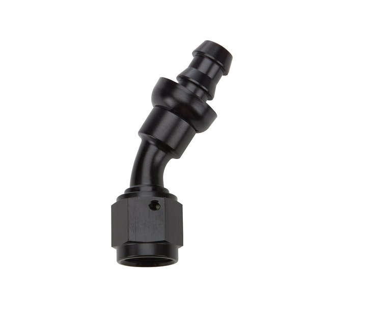 ALL49422 Pushlock Hose End Black 30 Deg Elbow -6