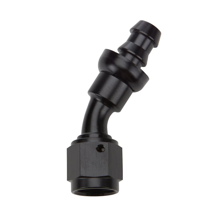 ALL49425 Pushlock Hose End Black 30 Deg Elbow -12