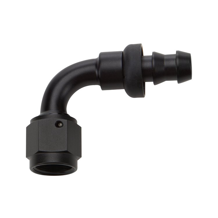 ALL49453 Pushlock Hose End Black 90 Deg Elbow -8