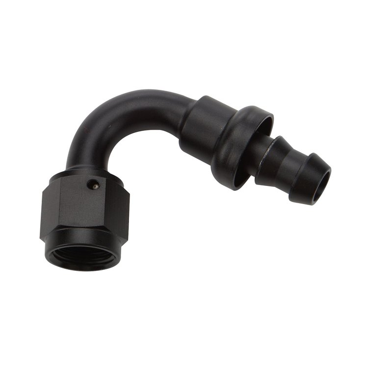 ALL49463 Pushlock Hose End Black 120 Deg Elbow -8