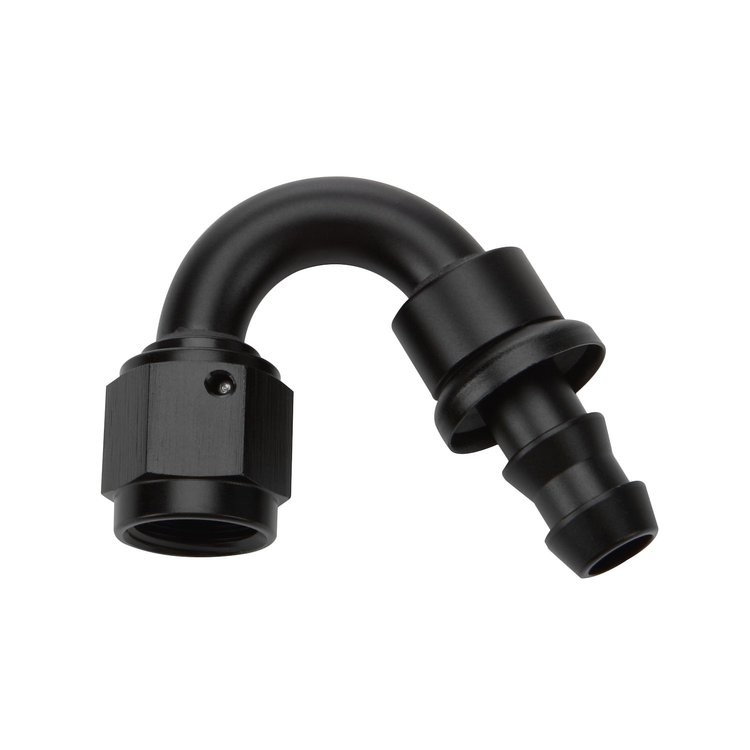 ALL49475 Pushlock Hose End Black 150 Deg Elbow -12