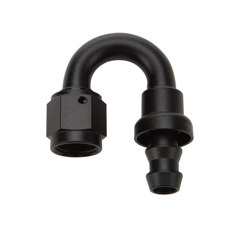 ALL49486 Pushlock Hose End Black 180 Deg Elbow -16