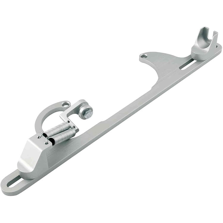 Throttle Bkt W/ Spring Edelbrock/Ford Silver