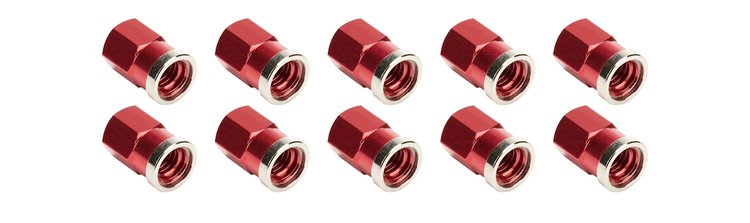 ALL72059 QC Cover Nuts Short Red 10 Pack