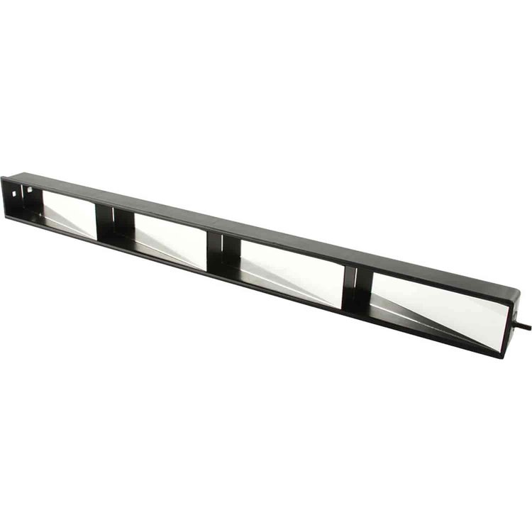 Four Panel Rearview Mirror Dimensions: 27.75" x 2.375"