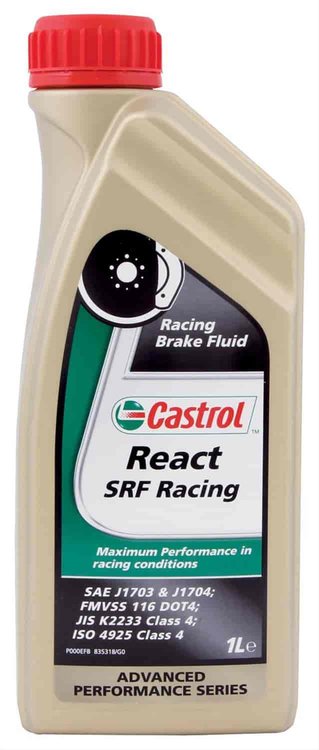 Castrol SRF Brake Fluid Wet boiling point: 518° F