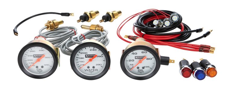 ALL80081 3 Gauge Kit OP/WT/OT NO PLATE