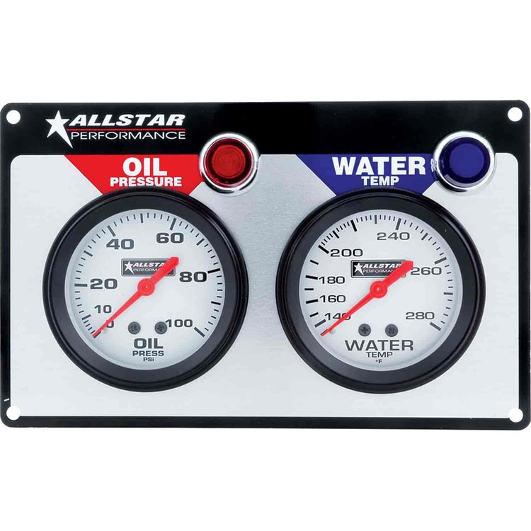 Gauge Panel Includes Allstar 2-5/8" Mechanical Gauges: