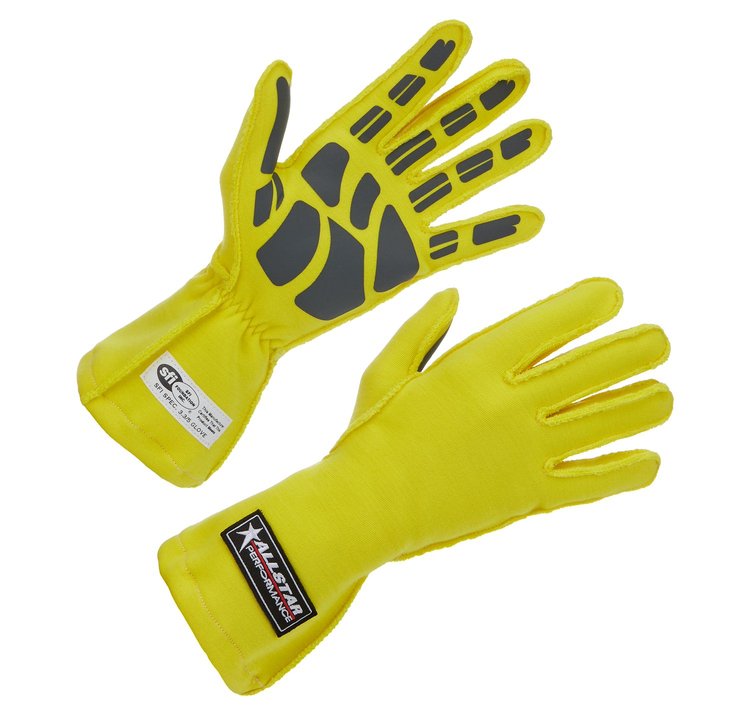 ALL916094 Driving Gloves SFI 3.3/5 Outseam D/L LG Yellow