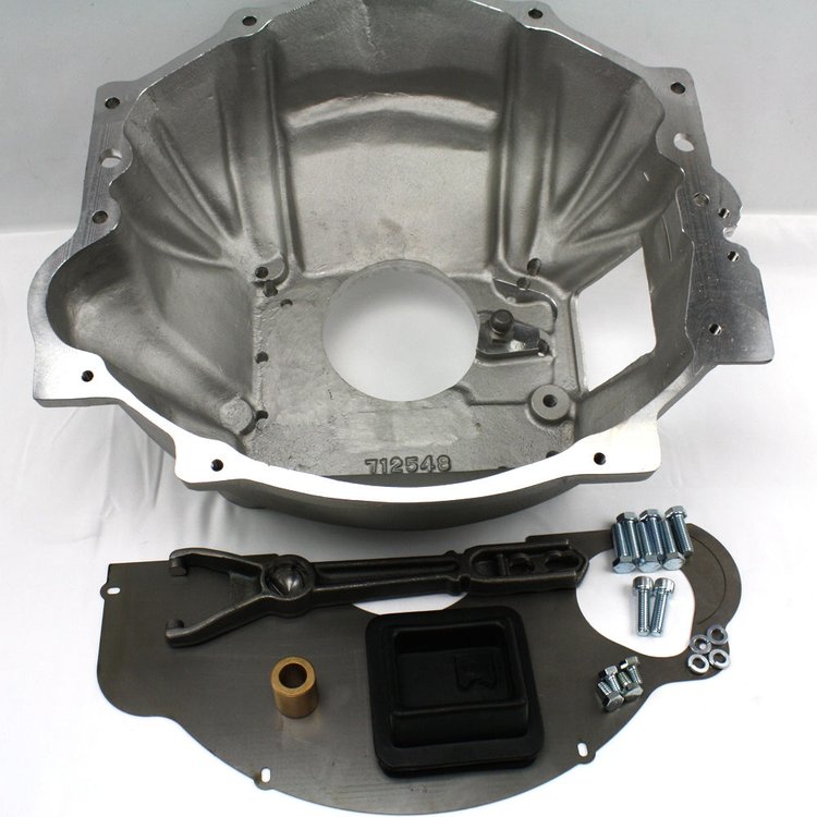 Bellhousing Adapter Kit for Ford NP435/T-18/T-19 Transmission to Chevy Small Block Engines [Aluminum]