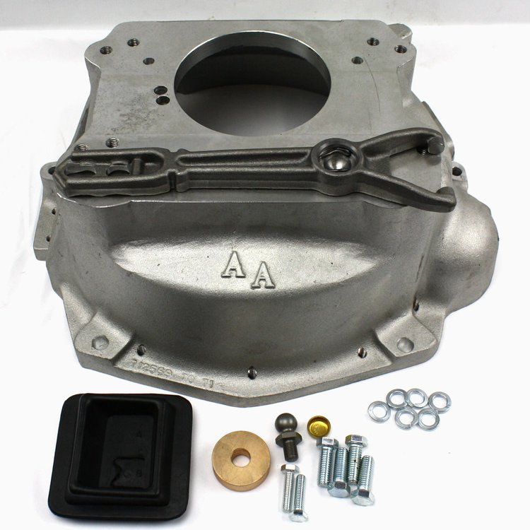Conversion Bellhousing for Jeep 4.0L Engine to Borg Warner [Aluminum, Natural]